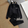 Versatile Black Fashion Hoodie Set with Comfortable Long Sleeves