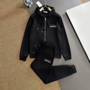 Versatile Black Fashion Hoodie Set with Comfortable Long Sleeves