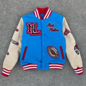 Venda quente Moda Personalizada Estilo Legal Jaqueta De Couro De Inverno Homens Chenille Bordado Varsity Baseball Bomber Jacket