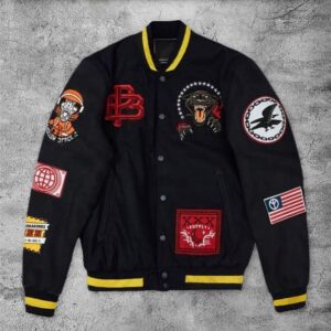 Hip Hop Streetwear Bomber Jacket Women Fashion Oversized Baseball College Uniform Varsity jacket